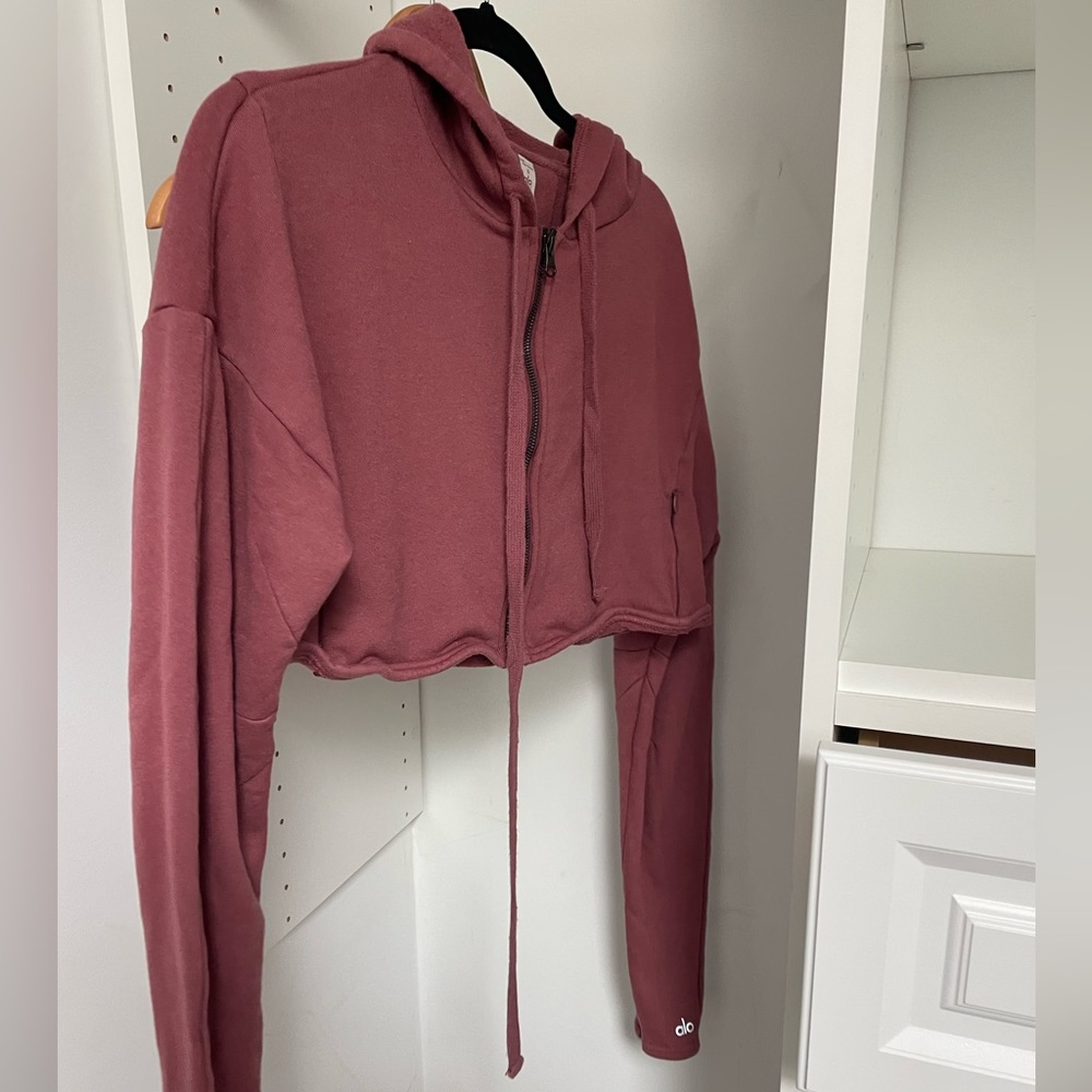 Cropped Alo Zip-up Sweatshirt